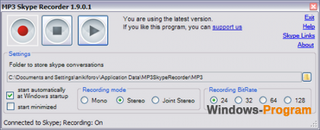 MP3 Skype Recorder 4.35