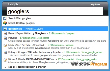 Google Desktop 5.9.1005.12335