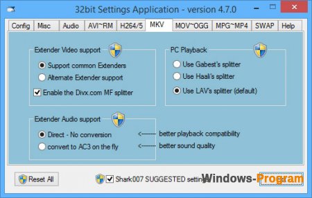 Codecs for Windows XP and Vista 7.2.0
