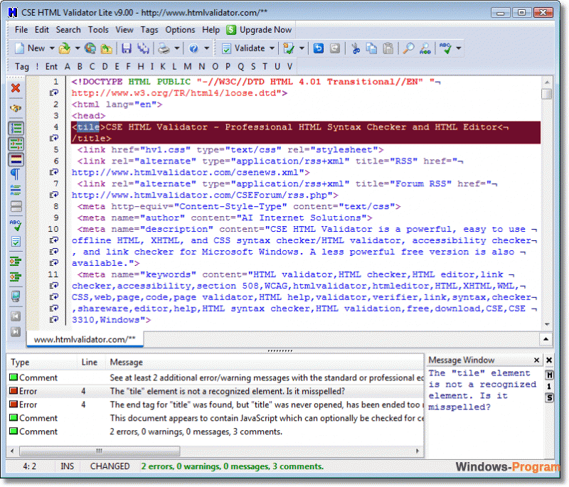CSE HTML Validator Lite 17.0200