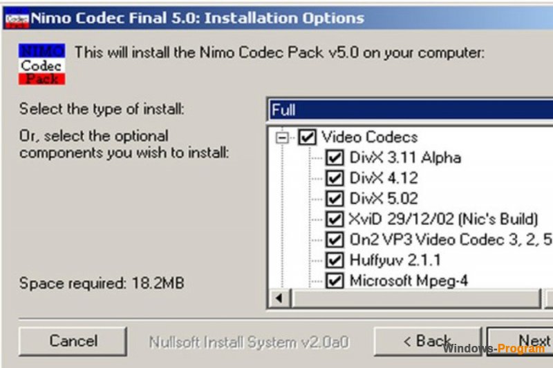 Nimo Codec Pack 5.0