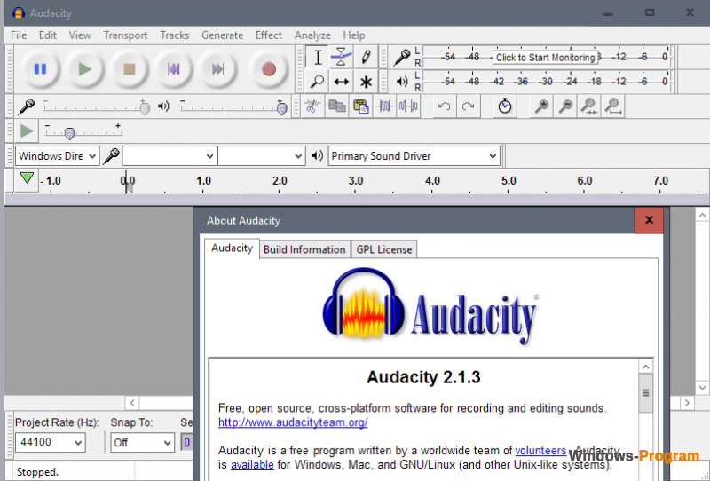 Audacity 2.1.3 на русском