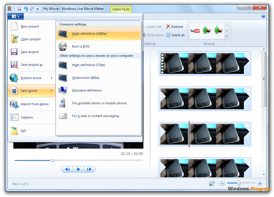 Скачать Windows Live Movie Maker 16.4.3528.331